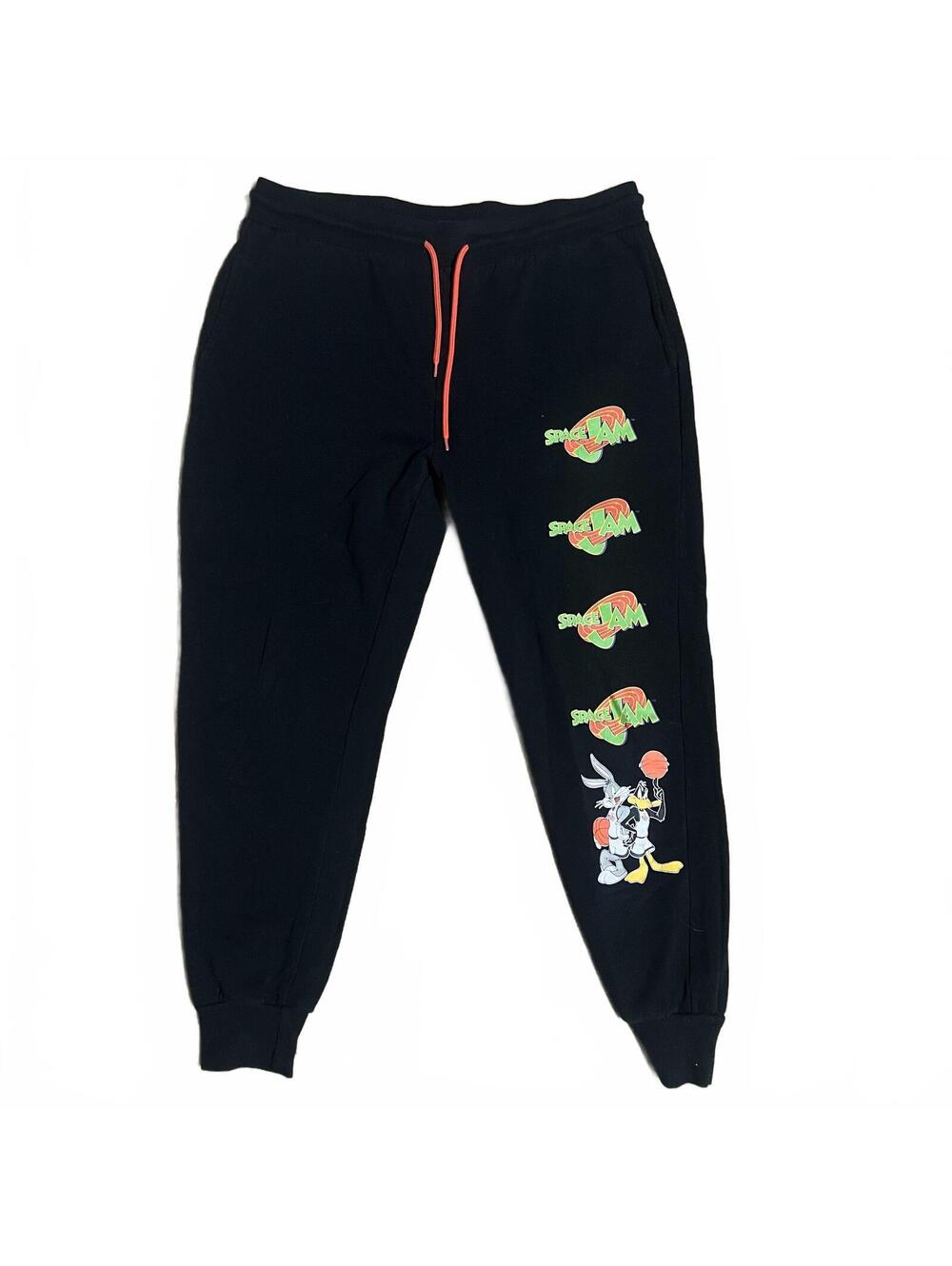 Space Jam 25th Anniversary Black Graphic Joggers - XL